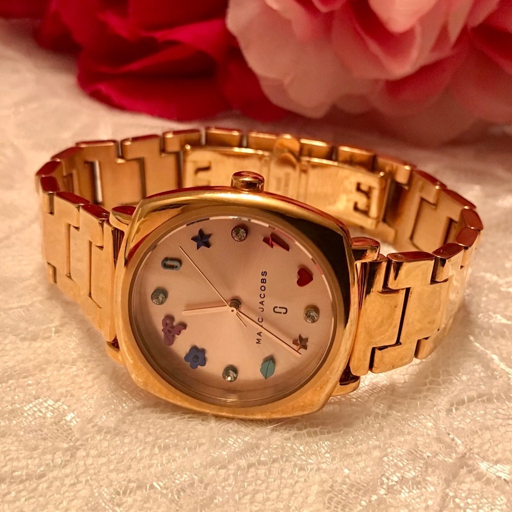 Marc Jacobs Mandy Charms 34mm Rose Gold Watch